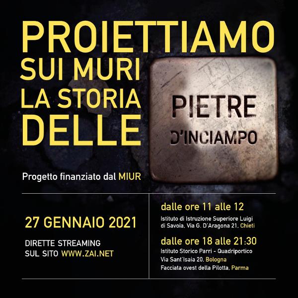 Pietre d'inciampo, domani il videomapping realizzato dagli studenti