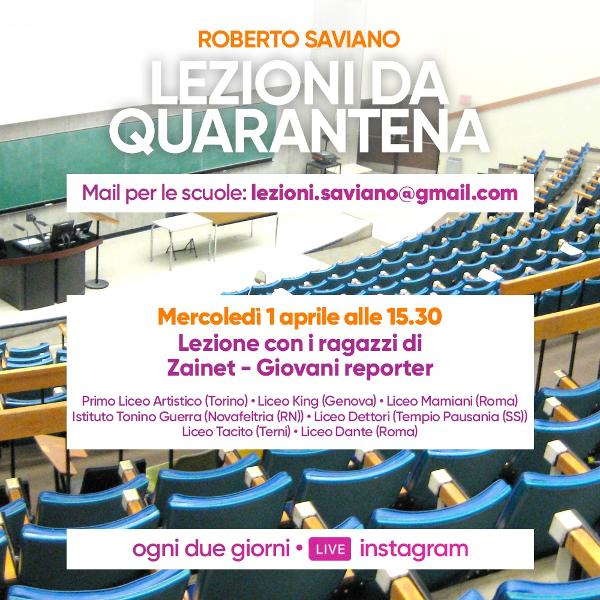 Giovani reporter a lezione da Saviano