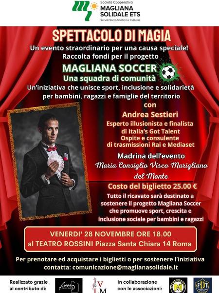 Magliana, una serata magica per sostenere la squadra di comunità del quartiere